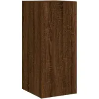 DKD Home Decor Tv-wandmeubel met LED-verlichting 30,5x35x70 cm bruineikenkleur