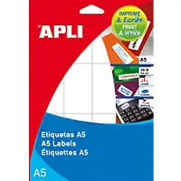 APLI witte etiketten Print & Write ft 49 x 82 mm (b x h), 90 stuks, 6 per blad (1880) - 3 stuks