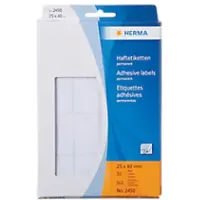 Herma Multifunctionele etiketten 2450 Klevend 25 x 40 mm 32 Vellen à 16 Etiketten