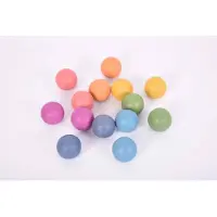 TickiT Regenboog houten ballen, 0,8 cm diameter, Hout, Meerkleurig