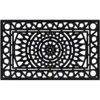 vidaXL Deurmat rechthoekig 45x75 cm rubber