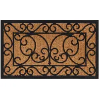 vidaXL Deurmat rechthoekig 45x75 cm rubber en kokosvezel