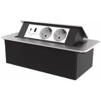 Livolo | Zilver | 3 | Pop-Up stekkerdoos | Push | Inbouw | USB & USB-C