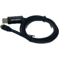 Dension oplader - android oplaad kabel - USB A naar Micro-USB - 80 cm - Ingebouwde LED verlichting - android kabel - zwart