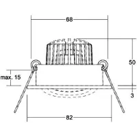 Brumberg Downlight Tirrel-R, dimbaar, wit / opaal, Werkkamer / Kantoor, Aluminium, downlight