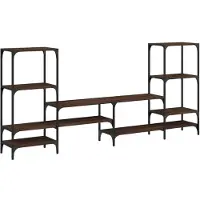 vidaXL Tv-meubel 206,5x28,5x95 cm bewerkt hout bruin eikenkleurig