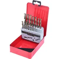 Ks Tools 330.3610 3303610 HSS-G-Co 5 Metaal-spiraalboorset 1 mm, 1.5 mm, 2 mm, 2.5 mm, 3 mm, 3.5 mm, 4 mm, 4.5 mm, 5 mm, 5.5 mm, 6 mm, 6.5 mm, 7 mm, 7.5 mm, 8