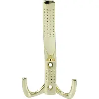 Intirilife dubbele jashaken in goud design 7,58 x 1,69 x 14,28 cm kapstokhaken metalen wandhaken garderobehaken