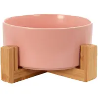 Intirilife etensbak keramisch met rekje in roze - totale afmetingen 20.5 x 8.5 cm - bak 15.5 x 6.5 cm 800 ml