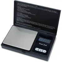 Intirilife digitale precisieweegschaal in zwart – 500 g elektronische zakweegschaal met tara-functie en lcd-display