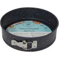Meyerhoff Bakery ronde springvorm/ bakvorm met non stick coating 28 x 7 cm antraciet marmer
