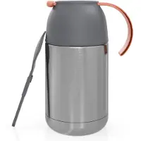 Intirilife thermocontainer met 650 ml inhoud - lekvrije bpa-vrije roestvrijstalen thermosfles