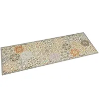 vidaXL Keukenmat wasbaar zeshoekpastelprint 60x180 cm fluweel