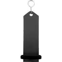 Combicraft Bumerang hotel sleutelhanger zwart - 100 x 30 mm - 5 stuks