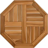 vidaXL Tafelblad achthoekig 50x50x2,5 cm massief teakhout