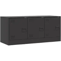 vidaXL Tv-meubel 99x39x44 cm staal zwart