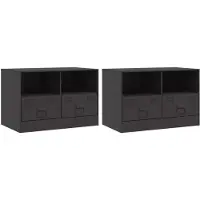 vidaXL Tv-meubelen 2 st 67x39x44 cm staal zwart