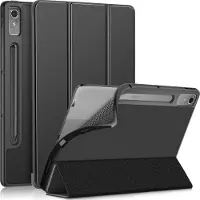 Mobigear Tablethoes geschikt voor Lenovo Tab P12 Hoes | Tri-Fold Gel Bookcase - Zwart