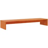 vidaXL Monitorstandaard 100x27x15 cm massief grenenhout wasbruin
