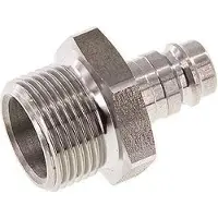 Parker RVS DN 10 Luchtkoppeling Insteeknippel G 3/4 inch Buitendraad
