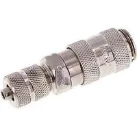 Parker RVS 316L DN 2.7 (Micro) Luchtkoppeling Snelkoppeling 3x4.3 mm Push-On Double Shut-Off