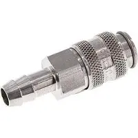 Parker RVS 316L DN 5 Luchtkoppeling Snelkoppeling 8 mm Slangpilaar Double Shut-Off