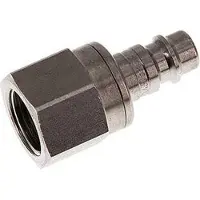 Tameson RVS DN 7.2 (Euro) Luchtkoppeling Insteeknippel G 3/8 inch Binnendraad Double Shut-Off