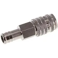 Tameson RVS DN 7.8 Luchtkoppeling Snelkoppeling 13 mm Slangpilaar Double Shut-Off