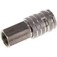 Tameson RVS DN 7.8 Luchtkoppeling Snelkoppeling G 3/8 inch Binnendraad Double Shut-Off