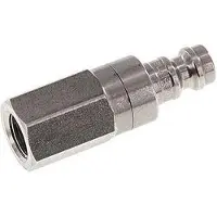 Tameson RVS DN 5 Luchtkoppeling Insteeknippel G 1/8 inch Binnendraad Double Shut-Off