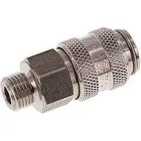 Tameson RVS DN 5 Luchtkoppeling Snelkoppeling G 1/8 inch Buitendraad Double Shut-Off