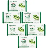 Equilibra Aloë Vera Plantaardige Blokzeep - Voordeelverpakking 6 x 100g - Luxe Handzeep - Ultra Hydraterend & Verfrissend - Zonder SLES & Parabenen