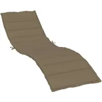vidaXL Ligbedkussen 200x70x4 cm stof gemêleerd taupe