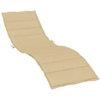 vidaXL Ligbedkussen 200x60x4 cm stof gemêleerd beige