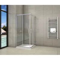 Sanexo Douchecabine Rechthoek Ixia 120x100x195 Hoekinstap 6mm Helder Glas Antikalk Chroom