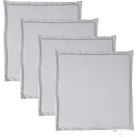 vidaXL Tuinzitkussens 4 st vierkant 45x45x2 cm lichtgrijs