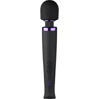 Doc Johnson - Rechargeable Power Wand - Ultra-Powerful Silicone Wand Massager - Black