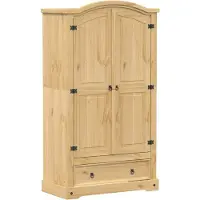 vidaXL Garderobekast Corona, 102x52x186 cm, massief grenenhout