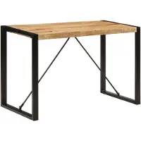 vidaXL Eettafel 120x55x76 cm, ruw mangohout