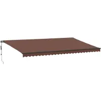 vidaXL Luifel automatisch uittrekbaar met LED's 600x300 cm bruin