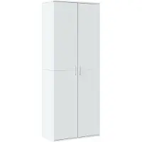 vidaXL Hoge kast 70x35x180 cm bewerkt hout wit