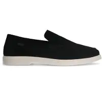 Manfield Zwarte suède loafers | Maat 43