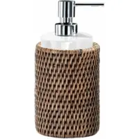 DECOR WALTHER Zeepdispenser Basket SSP Rattan Donker Porselein Wit