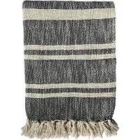 Home Society Plaid Bahia Black 2x10x130cm
