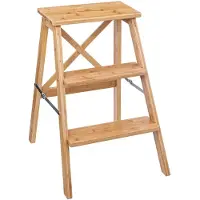 5 Five Bamboe 3-traps opstapje - Lichtbruin, 63 cm