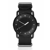 LGT JWLS Retro Herenhorloge van met Nylon Canvas Band Zwart