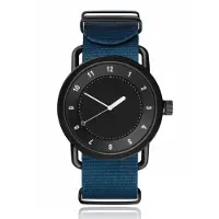 LGT JWLS Retro Herenhorloge van met Nylon Canvas Band Blauw