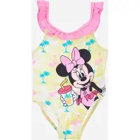 Disney Minnie Mouse badpak - geel met roze - zwempak meisjes - maat 74