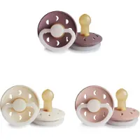 Frigg Moon Night Fopspeen set 3 stuks Cream Night,Blush Night en Twilight Mauve Moon Night 0-6 maand maat 1