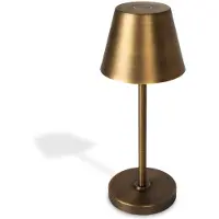 Ks Verlichting KS Verlichrting Oplaadbare Tafellamp Bistro - Draadloos - Dimbaar - Warm Wit Licht - Brons - Waterdicht - Decoratie voor Tuin, Woonkamer, Slaapkamer - Sfeerverlichting